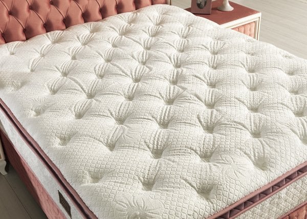 Luvita Ultra Full Ortopedik Pedli Tavşan Tüyü Yatak  (Pembe)