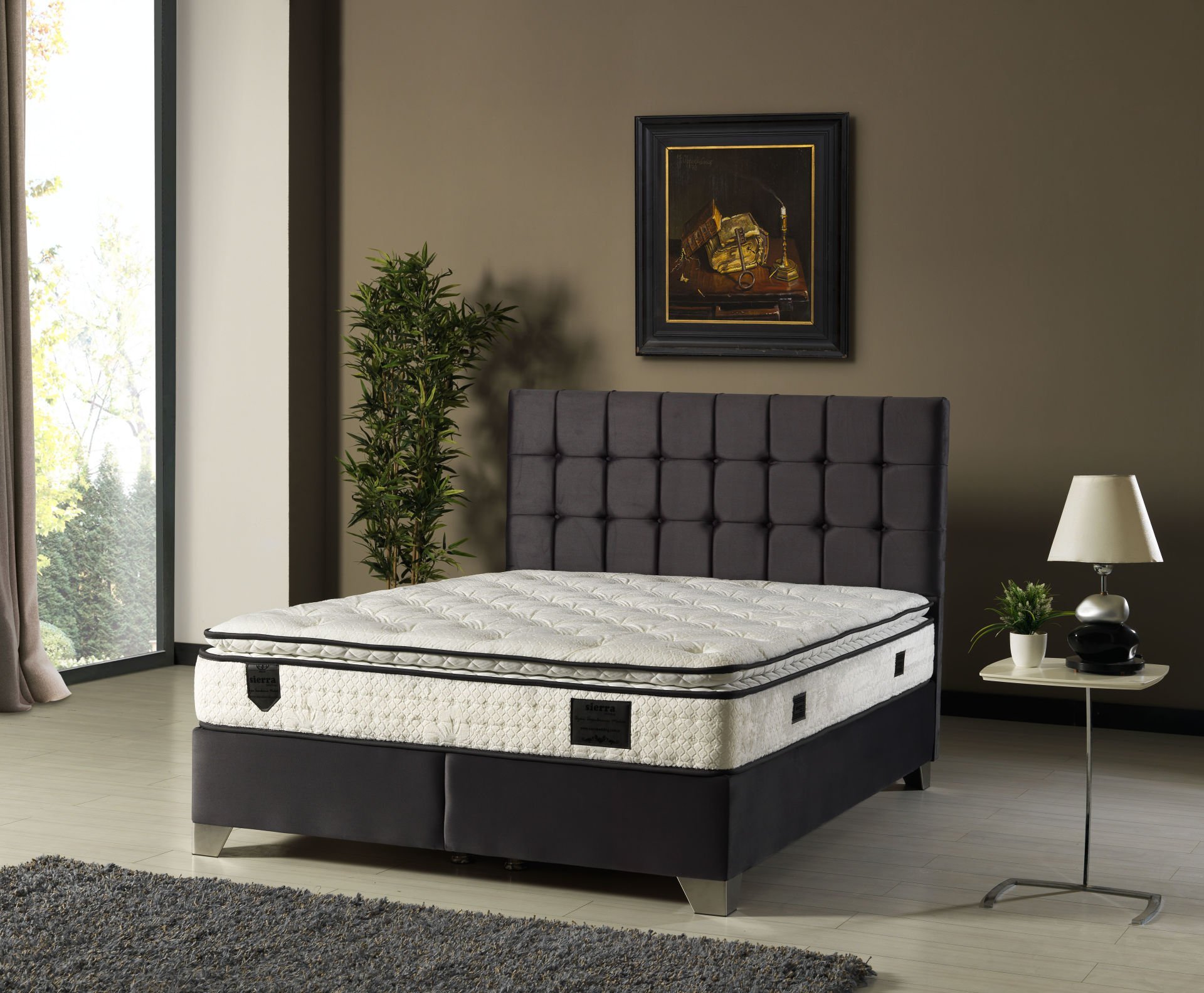 Luvita Ultra Full Ortopedik Pedli Tavşan Tüyü Yatak (Antrasit)