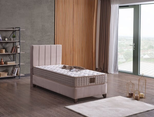 Yatakcım Bonita Baza + Başlık + Yatak Set (3 lü set) Krem