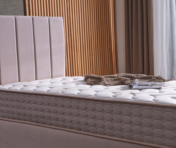 Yatakcım Bonita Baza + Başlık + Yatak Set (3 lü set) Krem