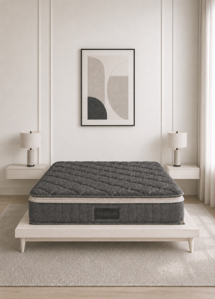 Aura Comfort Ultra Full Ortopedik Pedli Tavşan Tüyü Torba Yaylı Yatak – Antrasit